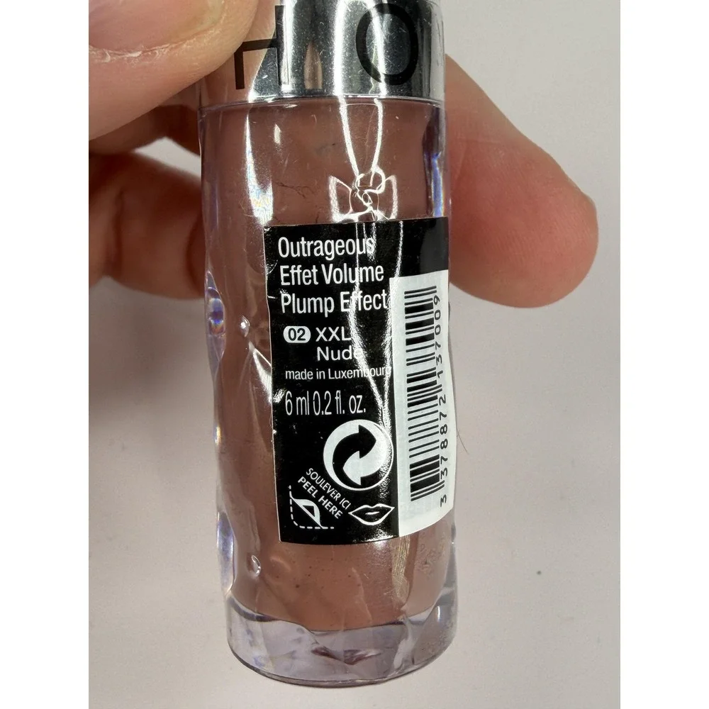 Sephora Outrageous Volume Lip Plumper 02 XXL Nude 6ml Gloss Plump Effect - Picture 3 of 6